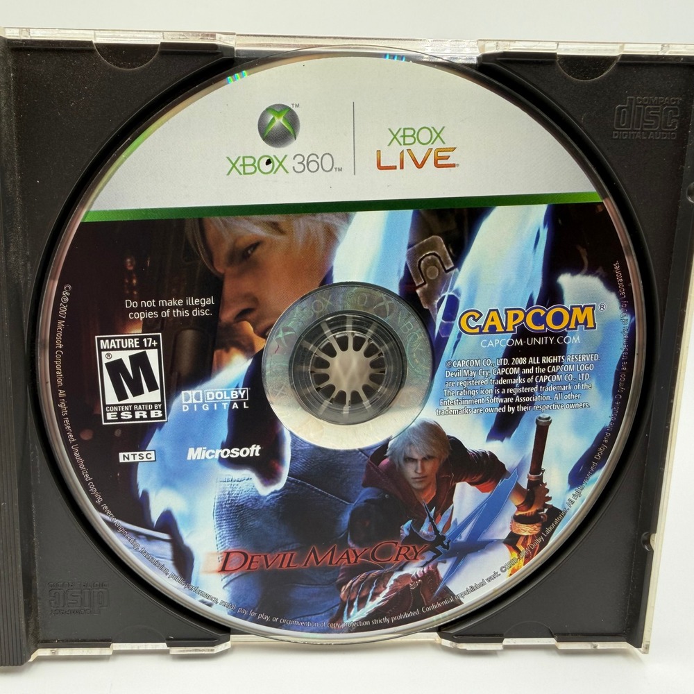 Devil May Cry 4 Xbox 360 Capcom Nero Dante Action Hack and Slash Game Disc Only